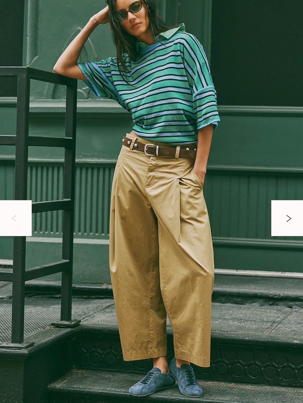 Free people Silverlake High waist Wide-Leg Chino Trousers
